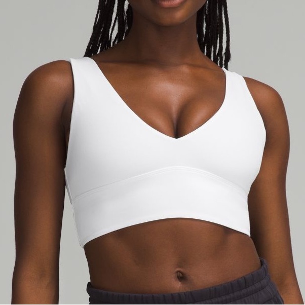 Lululemon Athletica White Align Vneck Bra
